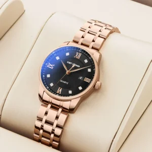 Custom Woman Watch Business Casual Watch Ladies Vintage Quartz Wristwatch for Girls Steel Band Couple Fashion Watches