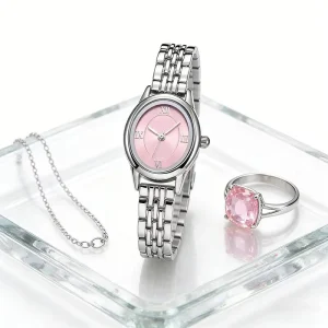Custom Women’s Oval Watch, Stainless Steel, 3ATM Water Resistant, Personalized Logo & Color, Miyota Movement