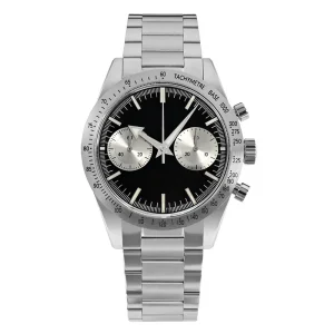 Custom logo Luxury Chronograph Chronometer Mechanical Automatic All 316L Stainless Steel Watch Man for Small Order