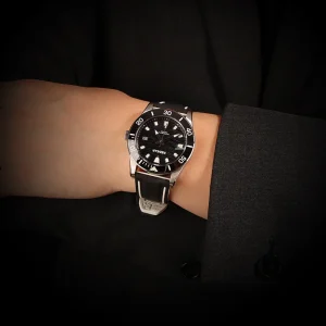Customizable 44M Stainless Steel Automatic Luxury Watch for Men with Sapphire Crystal Dial and Analog Display
