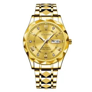 Customizable Classic Look Set with Diamonds Unisex Stainless Steel Strap Colorful Dial Watch for Men