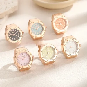 Customizable Logo Fashion Minimalist Mini Finger Watch Ring Watches Finger Watch Ring