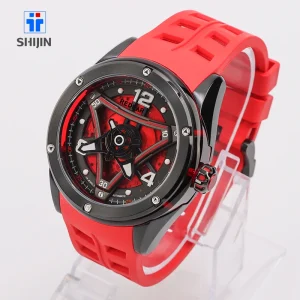 Customizable Men’s Miyota Automatic Stainless Steel Sapphire Crystal Watch 45mm Water Resistant Black