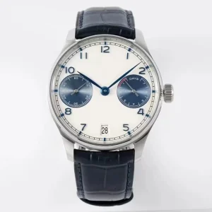Customizable Stainless Steel Case Black Genuine Leather Strap Men’s Sports Waterproof Watch