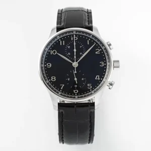Customizable Stainless Steel Case Genuine Leather Strap Sports Style Men’s Waterproof Watch