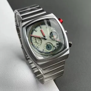 Customizable Unisex 43mm Waterproof Calendar Dial Stainless Steel Quartz Chronograph Watch