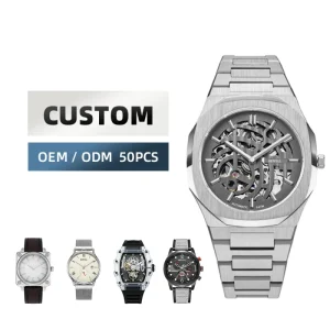 Customization Service OEM ODM Stainless Steel Case Sapphire Crystal Glass Automatic Mechanical Movement Designer Watches for Man