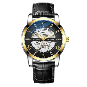 Customize Luxury Watch Skeleton Dial Stainless Steel Automatic Movement Hollow Out Mechanical Watch