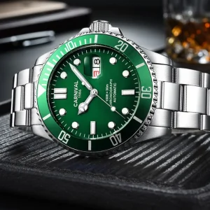 Customize Unisex Luxury High Quality Automatic Mechanical Watch Hands Sapphire Crystal 50 Bar Water Resistant Stainless