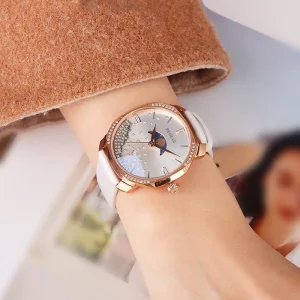 Customized Fashion Water Resistant 5ATM Women’s Quartz Watch with Pointer Dial 40mm Stainless Steel Case Sapphire Glass