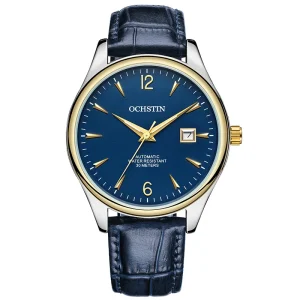 Customized Fashionable Genuine Leather Business Watch for Men Trendy Casual Style Fully Automatic Mechanical Watch