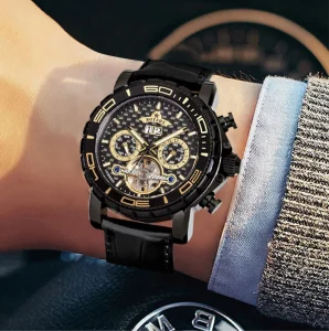 Customized High Quality Fashionable Watches with Round Dials Precise Timing Mechanical Watch Business Style Men’s Watch