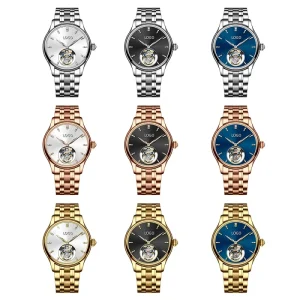 Customized Logo Classic Men’s Mechanical Tourbillon Watch Luxury Sapphire Stainless Steel Waterproof Automatic Wrist Watches