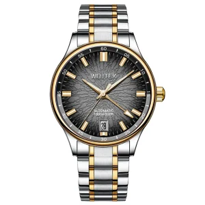 Customized Logo Mechanical Watches Gold Watch Men Automatic Date Calendar Wristwatch Watch