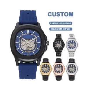 Customized Luxury Stainless Steel Automatic Mechanical Movement Watch 3ATM Waterproof SEIKO Movement 43mm Dial Butterfly Clasp