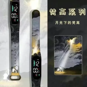 Customized Waterproof Fashion Cartoon LED Digital Watch Touch Screen Cartoon Bracelet for Students Kids Unisex