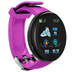 D18 Blue Tooth Bracelet Smart Watch 1.3 Inch Round Screen Heart Rate Blood Pressure Waterproof Smartwatch