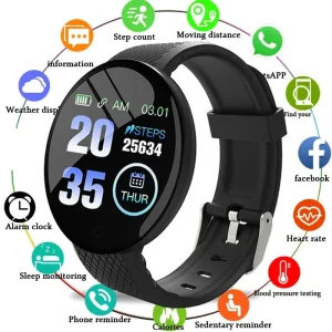 D18 Men Women Fashion Blood Pressure Waterproof Digital Watches Sports Fitness Tracker Smartwatch
