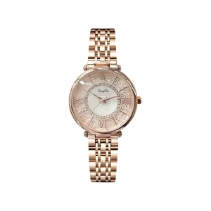 DA01 Luxury Fashion Women’s Business Watch Waterproof Quartz Movement Alloy Case Glass Dial Stainless Steel Band Pointer Dial