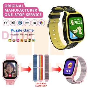 DH18 4G GPS Kids Smart Watch with SIM Card Phone & Video Call SOS Camera Child Connected Watch for Kids Boys Girls with CE ROHS