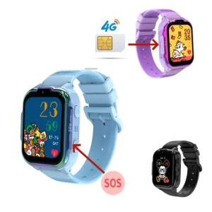 DH20 4G Kids Smart Watches with GPS Tracker SIM Card SOS Video Call Camera Waterproof SOS Kids Smartwatch for Age 5 12 Boy Girls