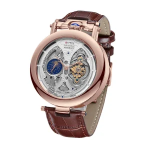 DIFFUL DF Z2032 1 New Arrival Man’s Watch Tourbillon Waterproof Automatic Mechanical Men’s Watches Hollow Out Leather Band Watch