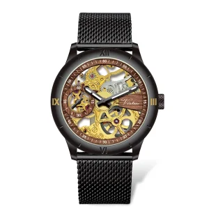 DIY Design Wood Watch Skeleton Custom Logo Men’s Automatic Mechanical Watch