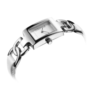DK&YT SG014L A Women’s Luxury Fashion Quartz Watch with Stainless Steel Case & Leather Strap 3BAR Water Resistant
