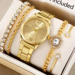 DY-05 Women’s Watch Gift Set Necklace Bracelet Quartz Watch Lady Jewelry Accessory