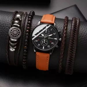 DY 08 Men’s Luxury Quartz Chronograph Watch Gift Set