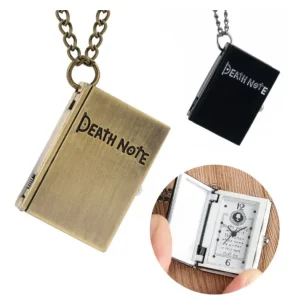 Death Note Quartz Pocket Watch Small Size Black Book Shape Necklace Pendant Men Women Children Birthday Gifts