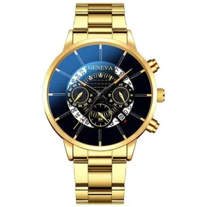 Fashion Business Watches Men Casual Calendar Clock Male Stainless Steel Montre Homme Quartz Watch