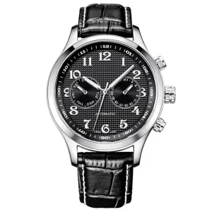 Design & Produce Similar Date Week Calendar Automatic Mechanical Business Steel Batch Watches for Guest’s Own Brand