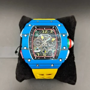 Designer Fashion Colorful Timing 65-01 Automatic Mechanical Watch High Quality 41mm Men’s Carbon Fiber Leisure Sports Watch