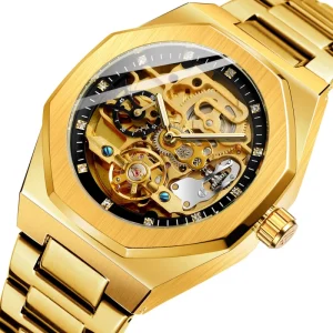 Designer Mechanical Watch for Men Tourbillon Stainless Steel Vintage Watch