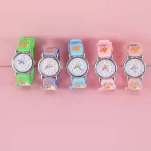 Diamond Electroplated Case 3D Cartoon Children’s Quartz Watch