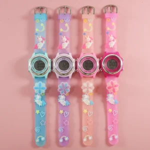 Digital Kids Watches Waterproof 10m Chronograph LED Movement PU Band ABS Case Factory Direct