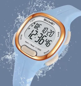 Digital LED Display SKMEI 2457 Auto Date Water Resistant 5BAR Watch Soft TPU Strap for Sports Enthusiast