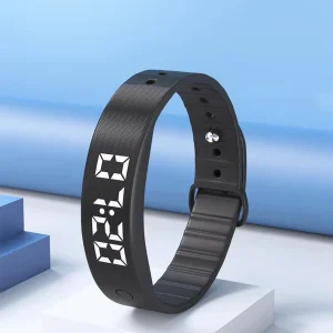 Digital LED Watches No-screen Wristwatches Time Date Display Custom Bracelets 3D Pedometer Sports Watch for Men
