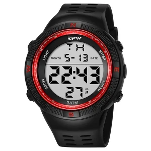 Digital Watch Men Sport 5ATM Waterproof Watch OEM Custom