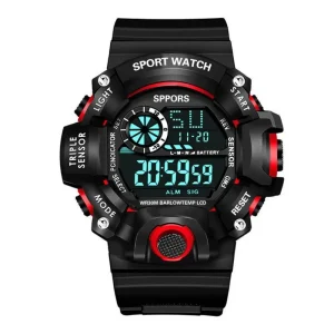 Digital Watch for Men Outdoor Sports Waterproof Luminous Chronograph Student Electronic Wristwatch