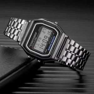 Digital Watches for Men Sports Waterproof Bracelet Clock Gold LED Wristwatch Women
