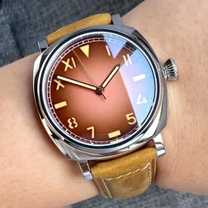 Divers Vintage Polish Watch for Men California Sandwich Roman Dial NH35 PT5000 Waterproof Clocks Italian Retro Luminous