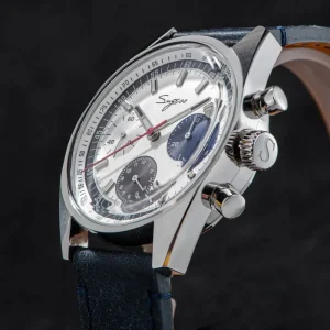 Dome Sapphire 38mm Pilot Seagull Mechanical Chronograph Manual Hand Winding ST1902 Swanneck Movement Watch