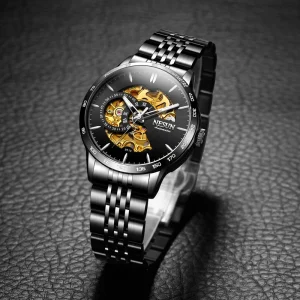 Double-sided Hollow Automatic Mechanical Men’s Watch, Luminescent, Waterproof, Business Casual