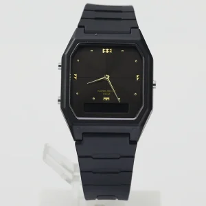 Dual Time Wristwatch Electronic LED Plastic Digital Watch Business Waterproof Square Sports Analog Digital Watch