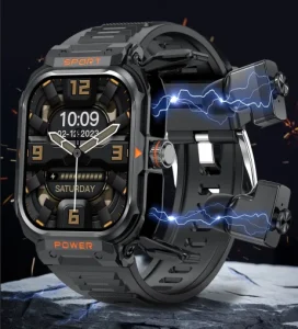 Earbuds & Smartwatch 2 in 1 NFC Heart Rate & Blood Pressure Health Monitoring Smartwatch