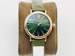 Elegant Design Stainless Steel Case Genuine Leather Strap Sapphire Crystal Business Women’s Watch
