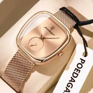 Elegant Lady Watch 783 Waterproof Mesh Stainless Steel Quartz Women’s Watch