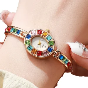 Elegant Luxury Quartz Watch Stainless Steel Zircon Watch For Women